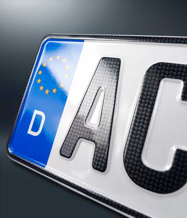 Autoschild Carbon glänzend